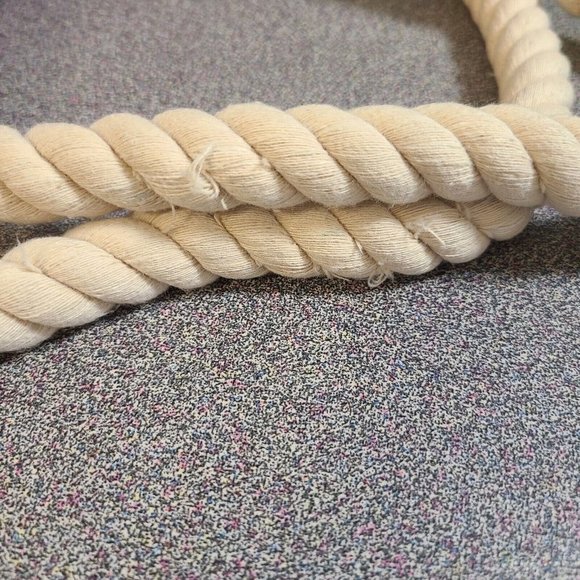 CROCS Pink Blue Striped Nautical Rope Handle Zippered Beach Tote Bag - Picture 7 of 7